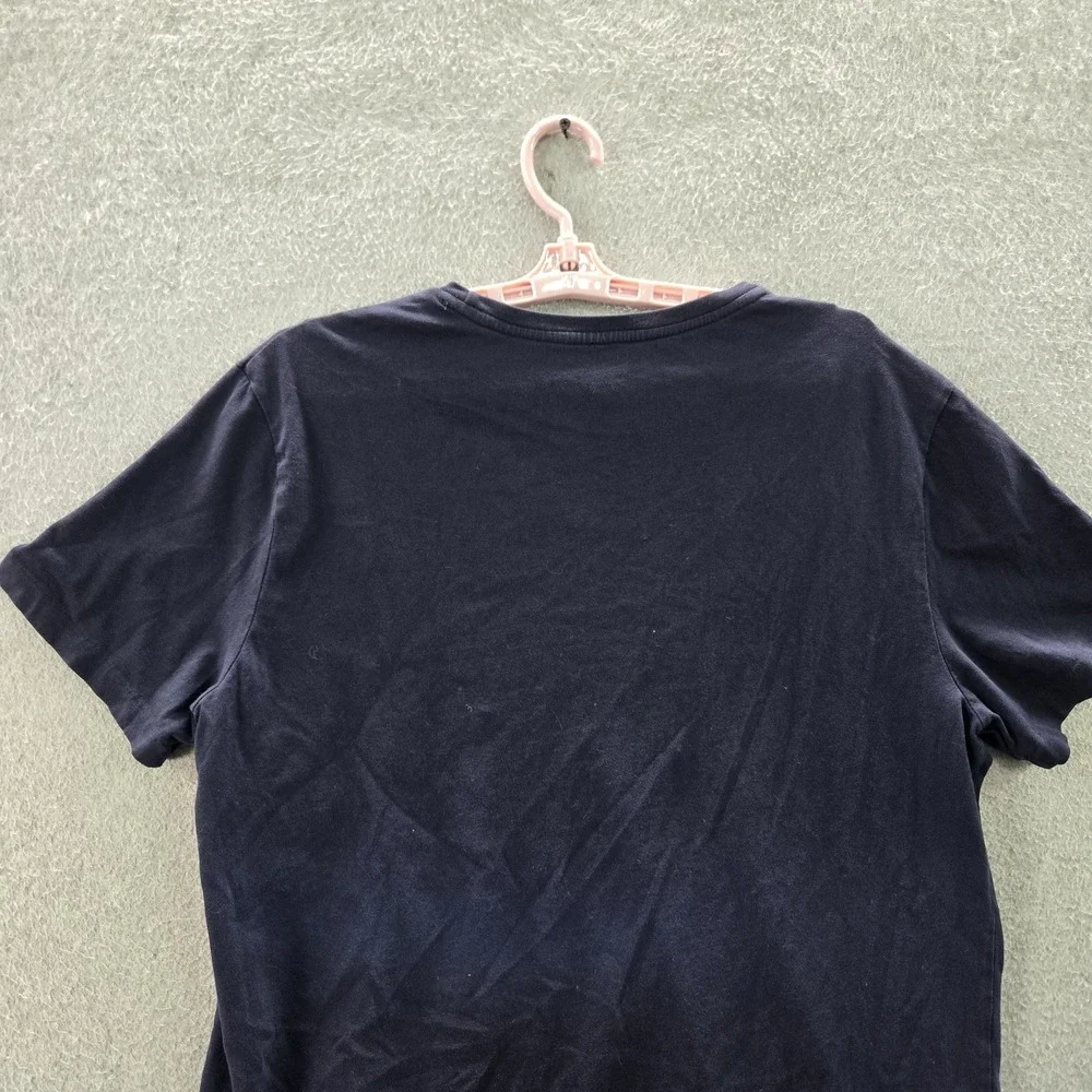 Polo Ralph Lauren Men Shirt L Blue Short Sleeve Custom Fit Logo Pony Embroidered